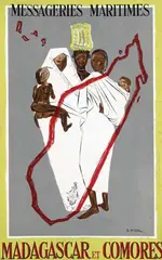 E. Faure, Messageries Maritimes Madagascar et Comores, poster
