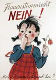 Hugo Laubi, Frauenstimmrecht Nein!, 1946, poster