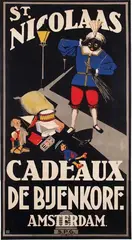 Emile Gaillard, St. Nicolaas Cadeaux Bijenkorf Amsterdam, poster