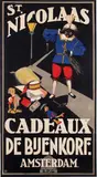Emile Gaillard, St. Nicolaas Cadeaux Bijenkorf Amsterdam, poster