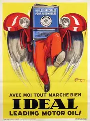 Roger Berckmans, Ideal Leading Motor Oils, 1929, poster