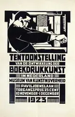 André van der Vossen, Tentoonstelling Boekdrukkunst, 1923, poster