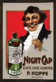 Monogram EvH, Night Cap P. Hoppe Schiedam, poster
