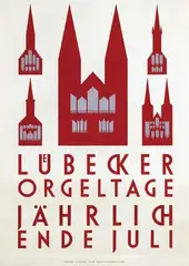 Luebecker Orgeltage by Alfred Mahlau, poster, sold Jun 2011
