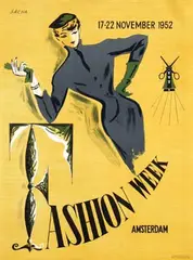 (ps. Alexander Th. Dawideit) Sacha, Fashion Week Amsterdam, 1952, poster