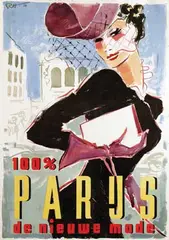 Initials R.H., Parijs de nieuwe mode, 1938, poster