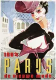 Initials R.H., Parijs de nieuwe mode, 1938, poster