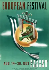 G.E. Vogel, European Festival Passau, 1953, poster