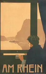 J. Wiemann, Am Rhein, 1907, poster