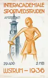 M. v.d. M., Interacademiale Sportwedstrijden Amsterdam, 1936, poster