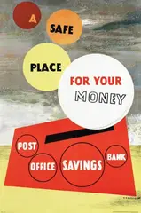 H. A. Rothholz, Post Office Savings Bank A safe place for your money, 1946, poster