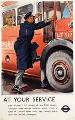 At your service by Leonhard F.W. Dowd, 1950, poster, sold Jun 2011