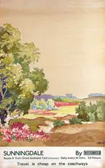 Athur C. Blunt, Sunningdale by Green line, poster