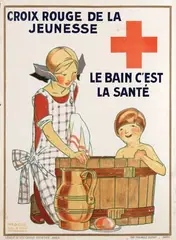Maggie Salzedo, Croix Rouge de la Jeunesse Le bain c'est la santé, poster