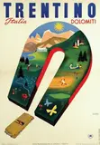Mario Puppo, Trentino Dolomiti Italia, 1951, poster