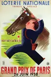 Edgar Derouet & Charles Lesacq, Loterie Nationale Grand Prix de Paris, 1938, poster