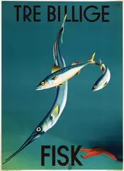 André Ras, Tre Billige Fisk, 1938, poster