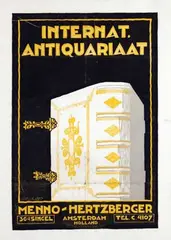 Daan De Vries, Internationat. Antiquariaat, 1928, poster