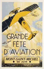 Pierre Fleury, Grande Fête d'Aviation Mont-Saint-Michel, 1931, poster