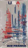 Georges Mathieu, Air France USA, 1967, poster