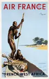 Albert V.E. Brenet, Air France French West Africa, 1950, poster