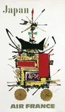 Georges Mathieu, Air France Japan, 1968, poster