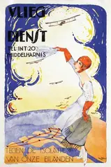 Joan Collette, Vlieg Dienst Middelharnis, 1920, poster