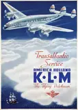 Paulus Casper Erkelens, KLM Transatlantic Service America Holland, 1946, poster