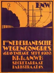 Gerard Hordijk, 1ste Nederlandsche Wegencongres 's Gravenhage, 1920, poster