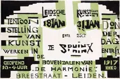 Harm H. Kamerlingh Onnes, Leidsche Kunstclub de Sphinx, 1917, poster