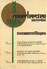 Fré S. Cohen, Zomerfeesten Amsterdam Tentoonstellingen, 1934, poster