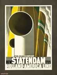 Cassandre, Holland-America Line New Statendam, 1929, poster