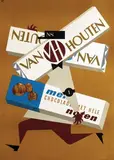 Initials gw, Van Houten melk chocolade met hele noten, poster