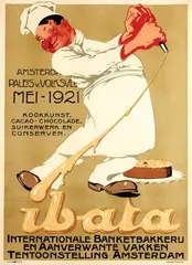 Ibata Int. Banketbakkerij Tent. Amsterdam by George Tielens, 1921, poster, sold Jun 2011