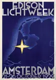 Edison Lichtweek Amsterdam by Walter K.A.H. von Wenz zu Niederlahnstein, 1929, poster, sold Jun 2011