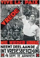 Jan Rot, Nie Wieder Krieg Int. Vredesbetooging Arnhem, 1932, poster