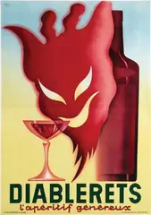 Francis Mathey, Diablerets l'apéritif généreux, 1947, poster