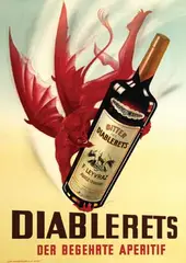 Martin Peikert, Diablerets der begehrte Aperitif, 1944, poster