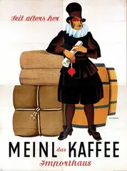Otto Exinger, Meinl Kaffee Importhaus, poster