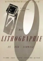 Werner Bischof, Die Lithographie in der Schweiz, 1944, poster