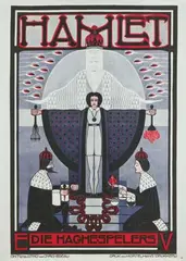Christiaan J.J. Lebeau, Hamlet Die Haghe-Spelers, 1914, poster