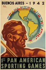 Falier Totaro, 1st Pan American Sporting Games Buenos Aires, poster