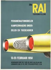 RAI Tentoonstelling Personenautomobielen by Chr. Brouwers, 1958, poster, sold Dec 2010