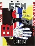 Janke, Stemt Rood, Kiest Communisten, 1946, poster
