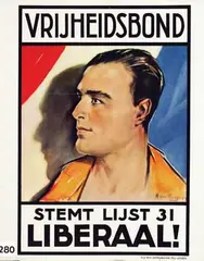 Han van Meegeren, Vrijheidsbond Stemt Lijst 31 Liberaal!, poster