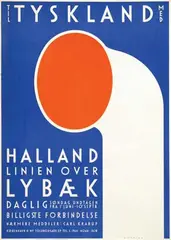 Tyskland Halland Linien over Lybaek by Alfred Mahlau, poster, sold Dec 2010