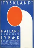 Alfred Mahlau, Tyskland Halland Linien over Lybaek, poster