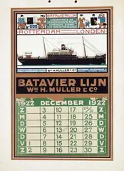 Bart van der Leck, Batavierlijn Rotterdam-Londen, poster