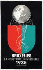 Exposition Universeille Bruxelles by Leo Marfurt, 1935, poster, sold Dec 2010