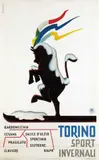 Reni Carlino, Sport invernali Torino, 1950, poster